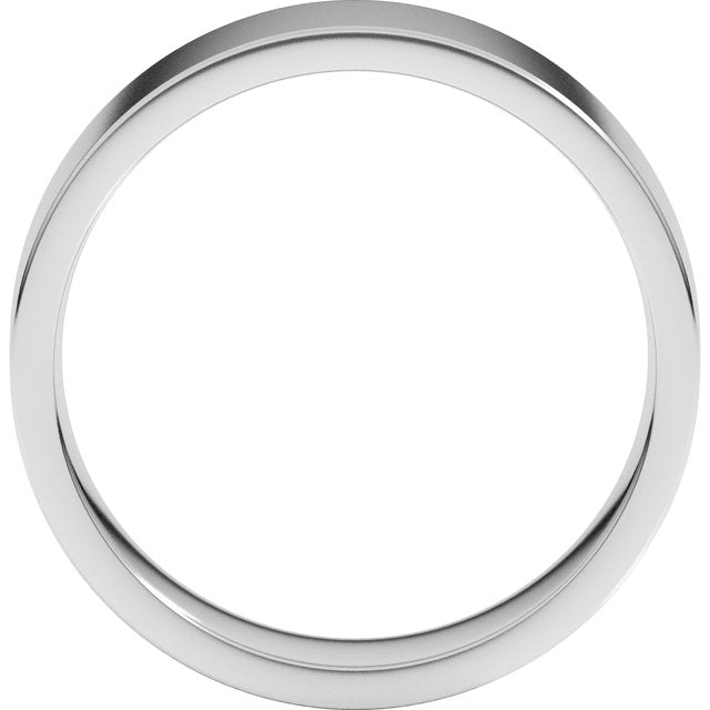 14K Rose Gold Or Sterling Silver Or Platinum Lightweight Flat Comfort Fit Light Band