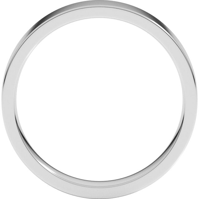 14K Rose Gold Or Sterling Silver Or Platinum Lightweight Flat Comfort Fit Light Band