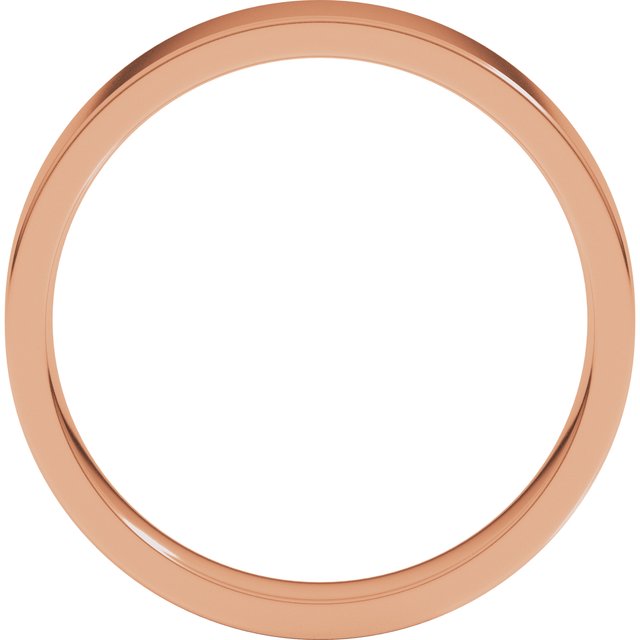 14K Rose Gold Or Sterling Silver Or Platinum Lightweight Flat Comfort Fit Light Band