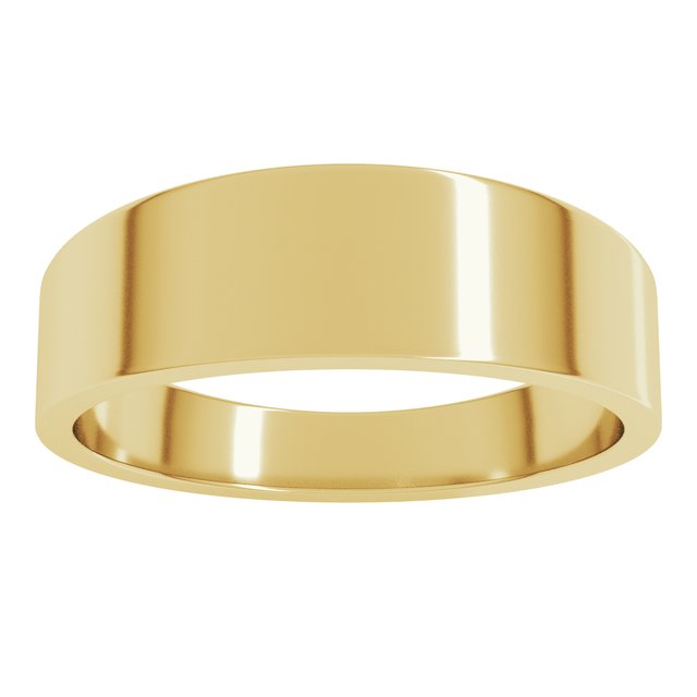 14K Yellow Or White Or Rose Gold Or Sterling Silver Or Platinum Standard Fit Flat Tapered Band