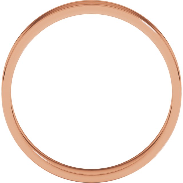 14K White Or Rose Gold Or Sterling Silver Or Platinum Flat Ultra-Lightweight Band