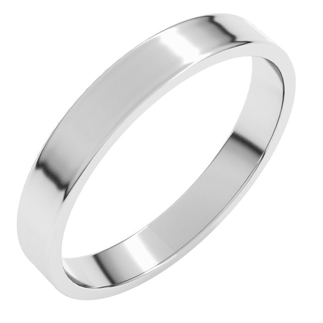 14K Yellow Or White Or Rose Gold Or Sterling Silver Standard Ultra-Lightweight Flat Ultra-Lightweight Band, Size 7