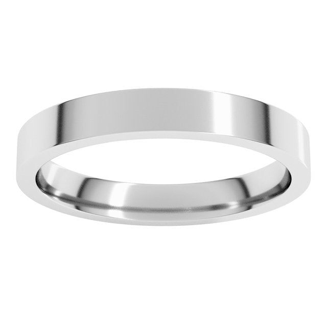 14K Rose Gold Or Sterling Silver Or Platinum Lightweight Flat Comfort Fit Light Band