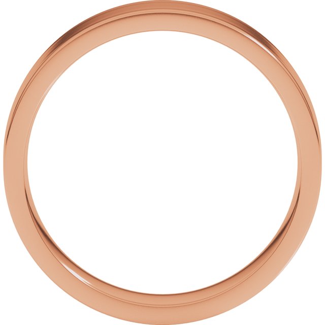 14K Rose Gold Or Sterling Silver Or Platinum Lightweight Flat Comfort Fit Light Band
