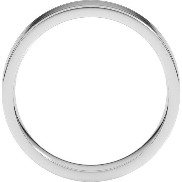 14K Rose Gold Or Sterling Silver Or Platinum Lightweight Flat Comfort Fit Light Band