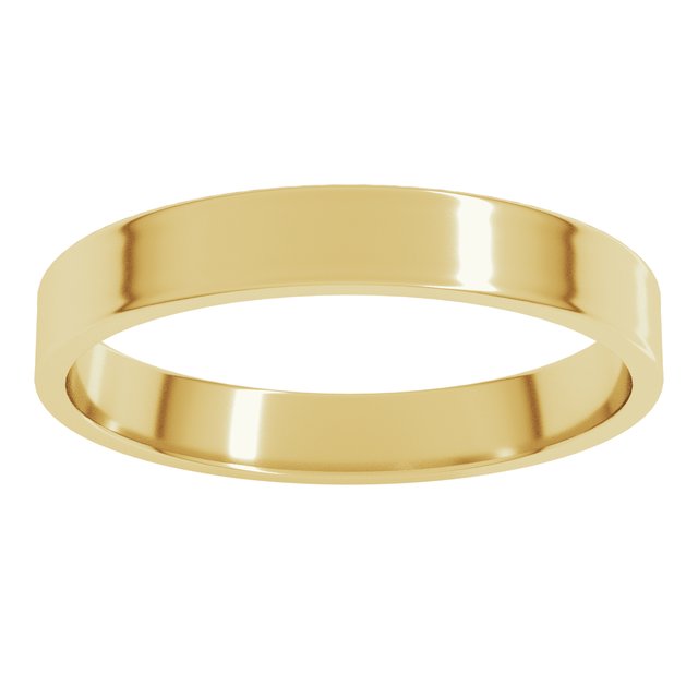 14K Yellow Or White Or Rose Gold Or Sterling Silver Standard Ultra-Lightweight Flat Ultra-Lightweight Band, Size 7