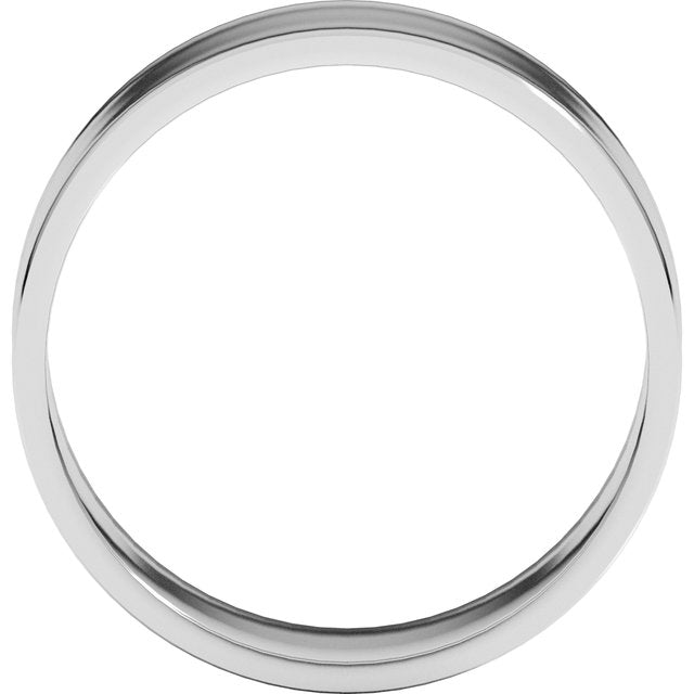 14K White Or Rose Gold Or Sterling Silver Or Platinum Flat Ultra-Lightweight Band
