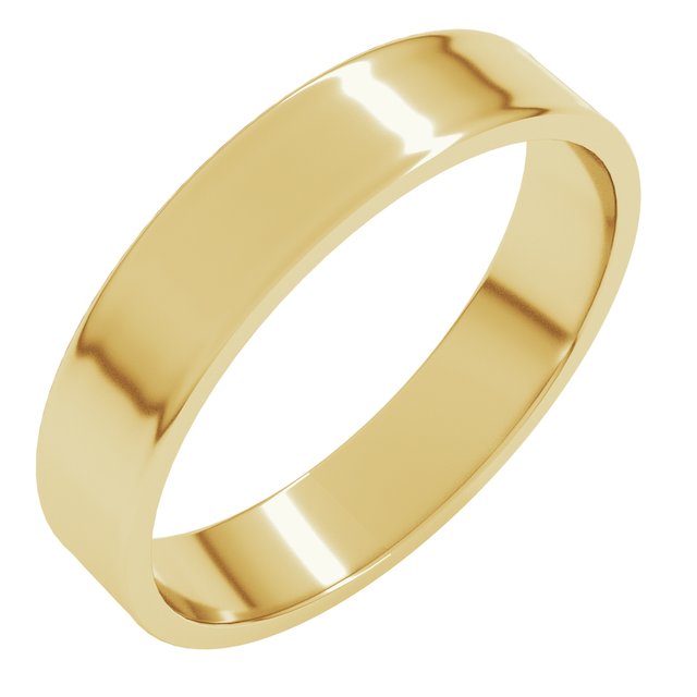 14K Yellow Or White Or Rose Gold Or Sterling Silver Standard Ultra-Lightweight Flat Ultra-Lightweight Band, Size 7