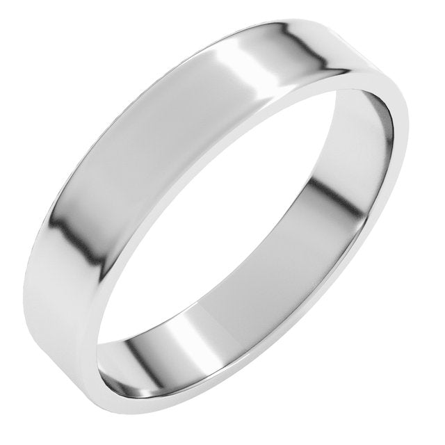 14K Yellow Or White Or Rose Gold Or Sterling Silver Standard Ultra-Lightweight Flat Ultra-Lightweight Band, Size 7