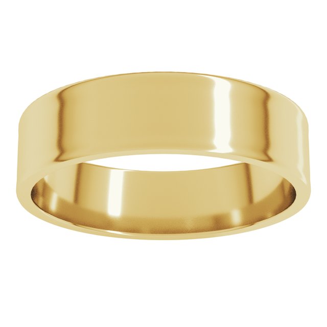 14K Yellow Or White Or Rose Gold Or Sterling Silver Standard Ultra-Lightweight Flat Ultra-Lightweight Band, Size 7