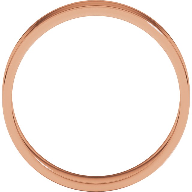 14K White Or Rose Gold Or Sterling Silver Or Platinum Flat Ultra-Lightweight Band