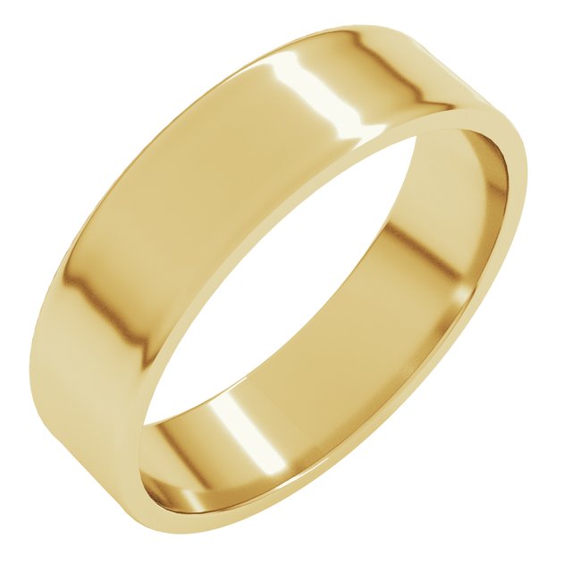 14K Yellow Or White Or Rose Gold Or Sterling Silver Standard Ultra-Lightweight Flat Ultra-Lightweight Band, Size 7