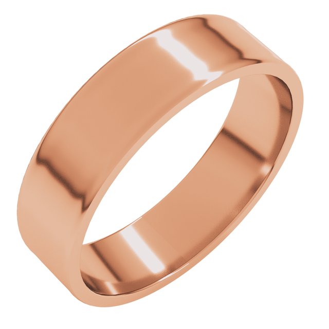 14K Yellow Or White Or Rose Gold Or Sterling Silver Standard Ultra-Lightweight Flat Ultra-Lightweight Band, Size 7