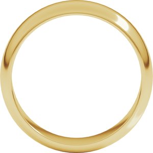 18K Yellow Gold 6 Mm Half Round Band Size 3.5