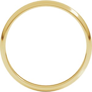 18K Yellow Gold Standard Lightweight Half Round Light Band