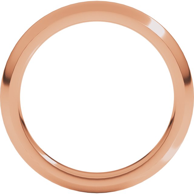 18K Yellow Or White Or Rose Gold Standard Weight Comfort Fit Half Round Band
