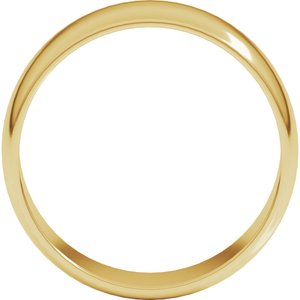 10K Yellow Or White Gold 7 Mm Standard Lightweight Half Round Light Band