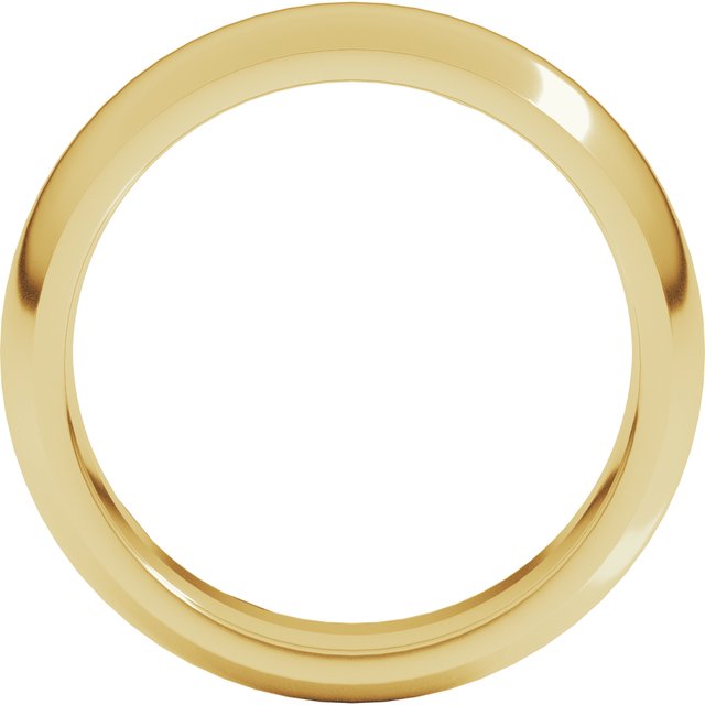 18K Yellow Or White Or Rose Gold Standard Weight Comfort Fit Half Round Band