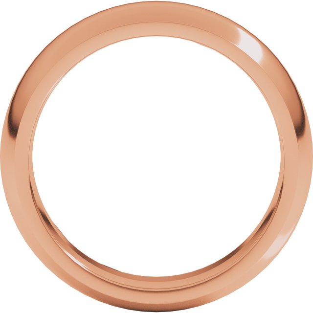14K Yellow Or White Or Rose Gold Standard Weight Comfort Fit Half Round Band