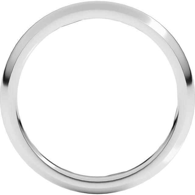22K Yellow Or White Or Rose Gold Or Sterling Silver Standard Weight Comfort-Fit Half Round Band