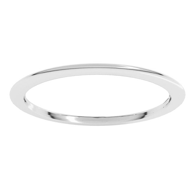 14K Yellow Gold Or Sterling Silver Or Platinum Or Palladium Standard Weight Comfort Fit Half Round Band