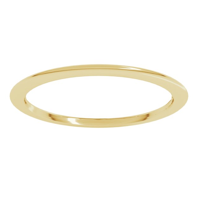 22K Yellow Or White Or Rose Gold Or Sterling Silver Standard Weight Comfort-Fit Half Round Band