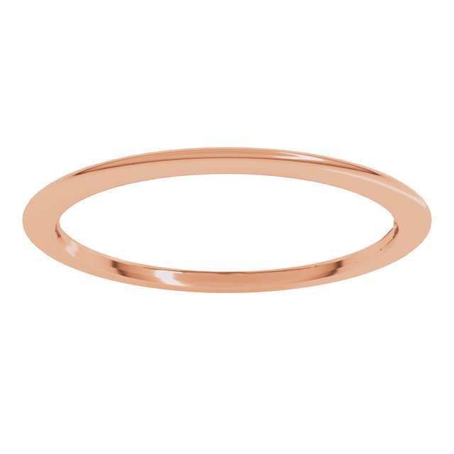 22K Yellow Or White Or Rose Gold Or Sterling Silver Standard Weight Comfort-Fit Half Round Band