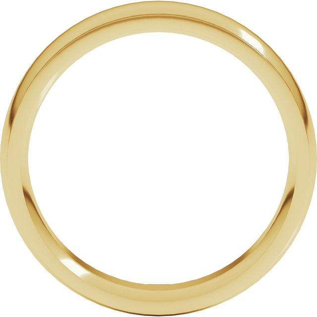 18K Yellow Or White Gold Standard Stepped-Edge Comfort-Fit Half Round Band