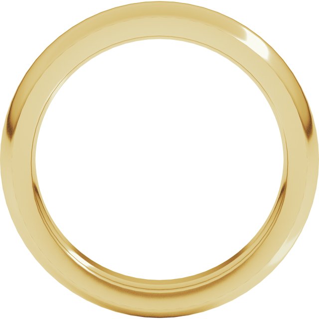 14K Yellow Or White Or Rose Gold Or Sterling Silver Or Platinum Or Palladium Heavyweight Comfort Fit Half Round Heavy Band