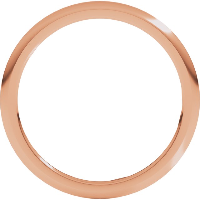 22K Yellow Or White Or Rose Gold Or Sterling Silver Standard Weight Comfort-Fit Half Round Band