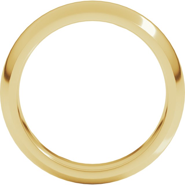 22K Yellow Or White Or Rose Gold Or Sterling Silver Standard Weight Comfort-Fit Half Round Band