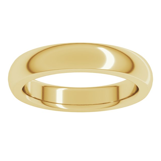 14K Yellow Or White Or Rose Gold Or Sterling Silver Or Platinum Or Palladium Heavyweight Comfort Fit Half Round Heavy Band