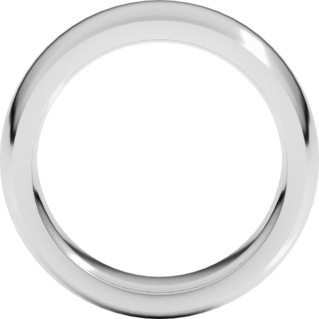 14K Yellow Or White Or Rose Gold Or Sterling Silver Or Platinum Or Palladium Heavyweight Comfort Fit Half Round Heavy Band