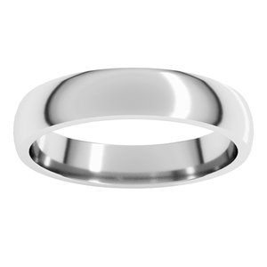 Sterling Silver 4 Mm Half Round Comfort Fit Light Band Size 8
