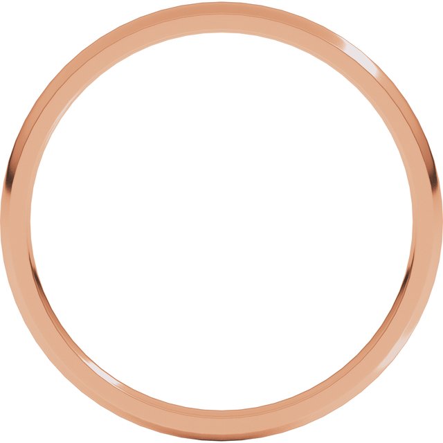 14K Yellow Or White Or Rose Gold Or Palladium Lightweight Comfort-Fit Half Round Band
