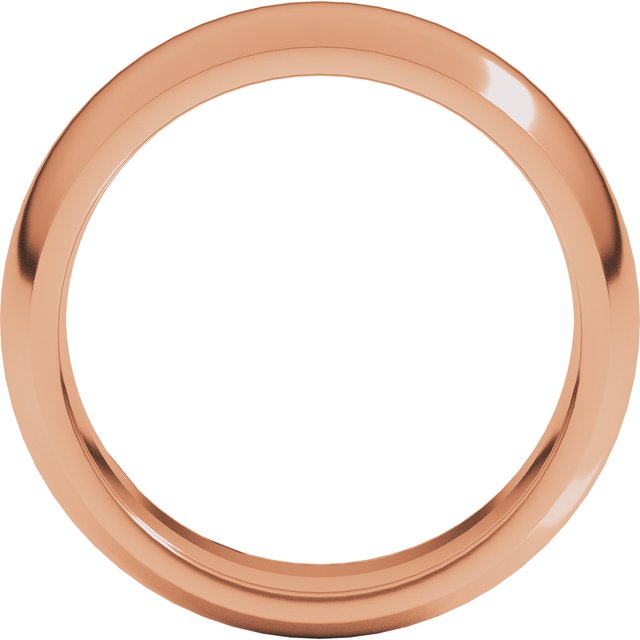22K Yellow Or White Or Rose Gold Or Sterling Silver Standard Weight Comfort-Fit Half Round Band