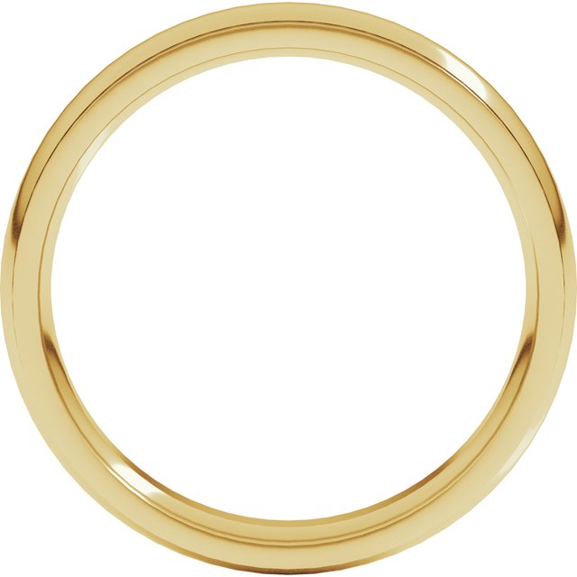 14K Yellow Or White Or Rose Gold Or Sterling Silver Or Platinum Or Palladium Standard Stepped-Edge Comfort-Fit Half Round Band
