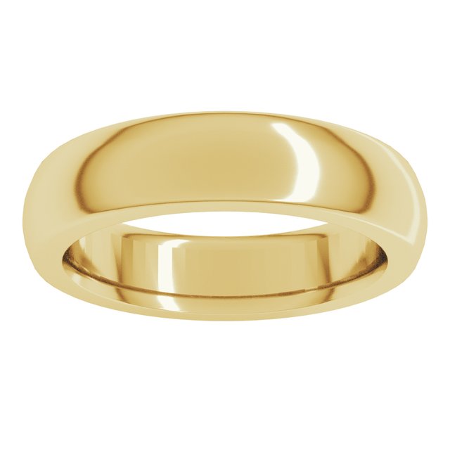14K Yellow Or White Or Rose Gold Or Sterling Silver Or Platinum Or Palladium Heavyweight Comfort Fit Half Round Heavy Band