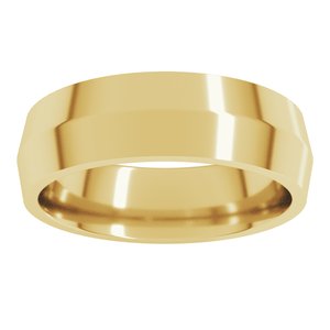 18K Yellow Gold Standard Weight Knife Edge Comfort Fit Band