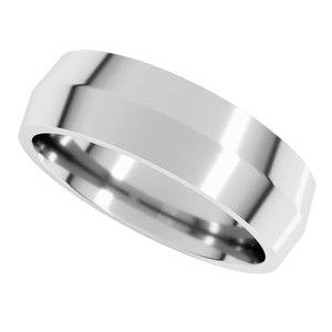 Platinum 6 mm Standard Comfort-Fit Knife Band Size 8.5