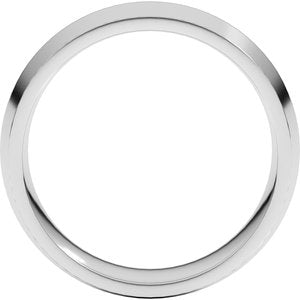 14K White Gold Or Platinum 7 Mm Standard Weight Knife Edge Comfort Fit Band