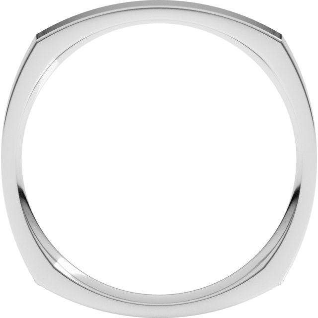 10K Yellow Or White Gold Standard Weight Comfort-Fit Square Band