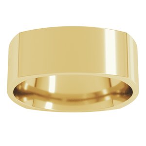 14K Yellow Gold Square Comfort Fit Band