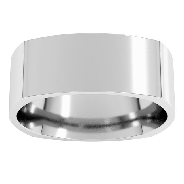 14K Yellow Or White Or Rose Gold Or Sterling Silver Or Platinum Standard Weight Comfort-Fit Square Band