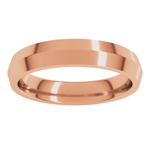 14K Yellow Or White Or Rose Gold Or Sterling Silver 4 Mm Standard Weight Knife Edge Comfort Fit Band