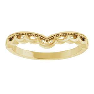 14K Yellow Gold Polished Contour Band Size 7