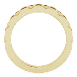14K Yellow Gold Round 2 Mm 1/4 Ctw Natural Diamond Mens Link-Ring Size 10
