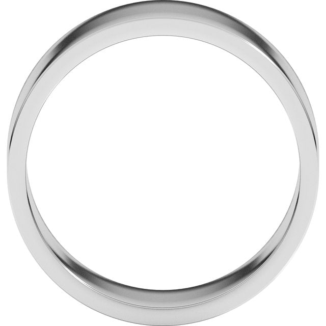 Sterling Silver Or Platinum Or Palladium Standard Fit Flat Band
