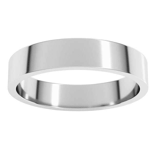 Sterling Silver Or Platinum Or Palladium Standard Fit Flat Band