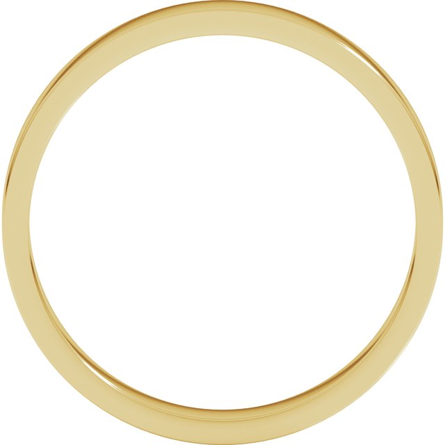 18K Yellow Or White Or Rose Gold Standard Fit Flat Band